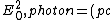 E^2_0,photon= (pc)^2